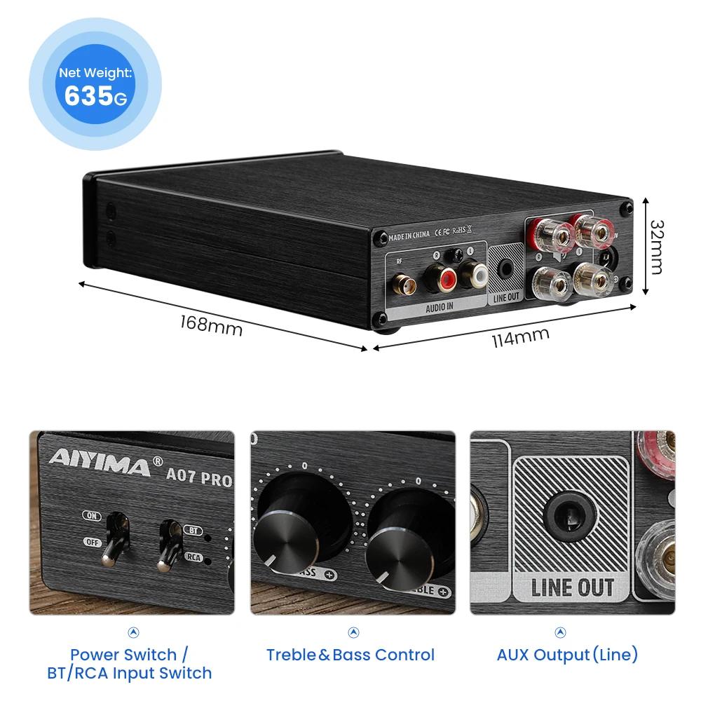 AIYIMA A07 PRO amplificateur Bluetooth Audio APTX HD TPA3255 amplificateur de puissance stéréo Hifi