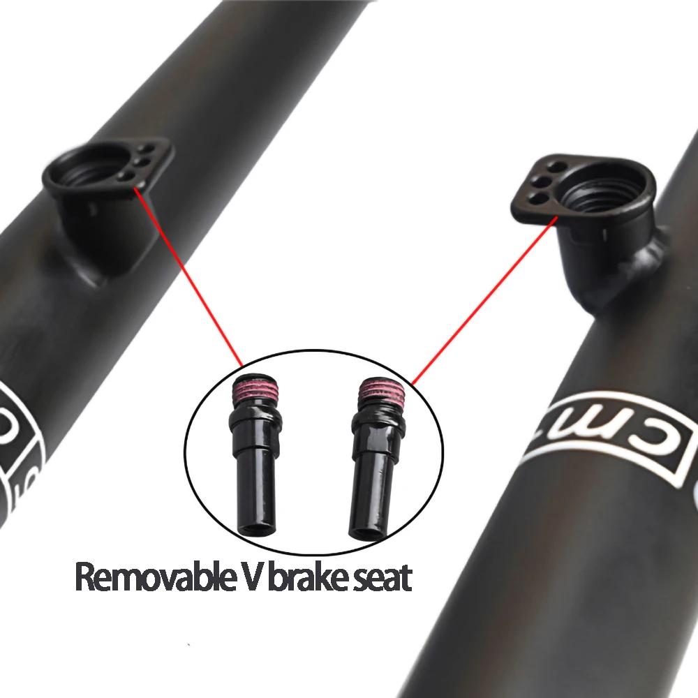 26/27.5ER DARKROCK CM-5 Cr-Mo Steels Fourche Avant 28.6mm DISC et V Frein VTT Rigide Fourche VTT Piè