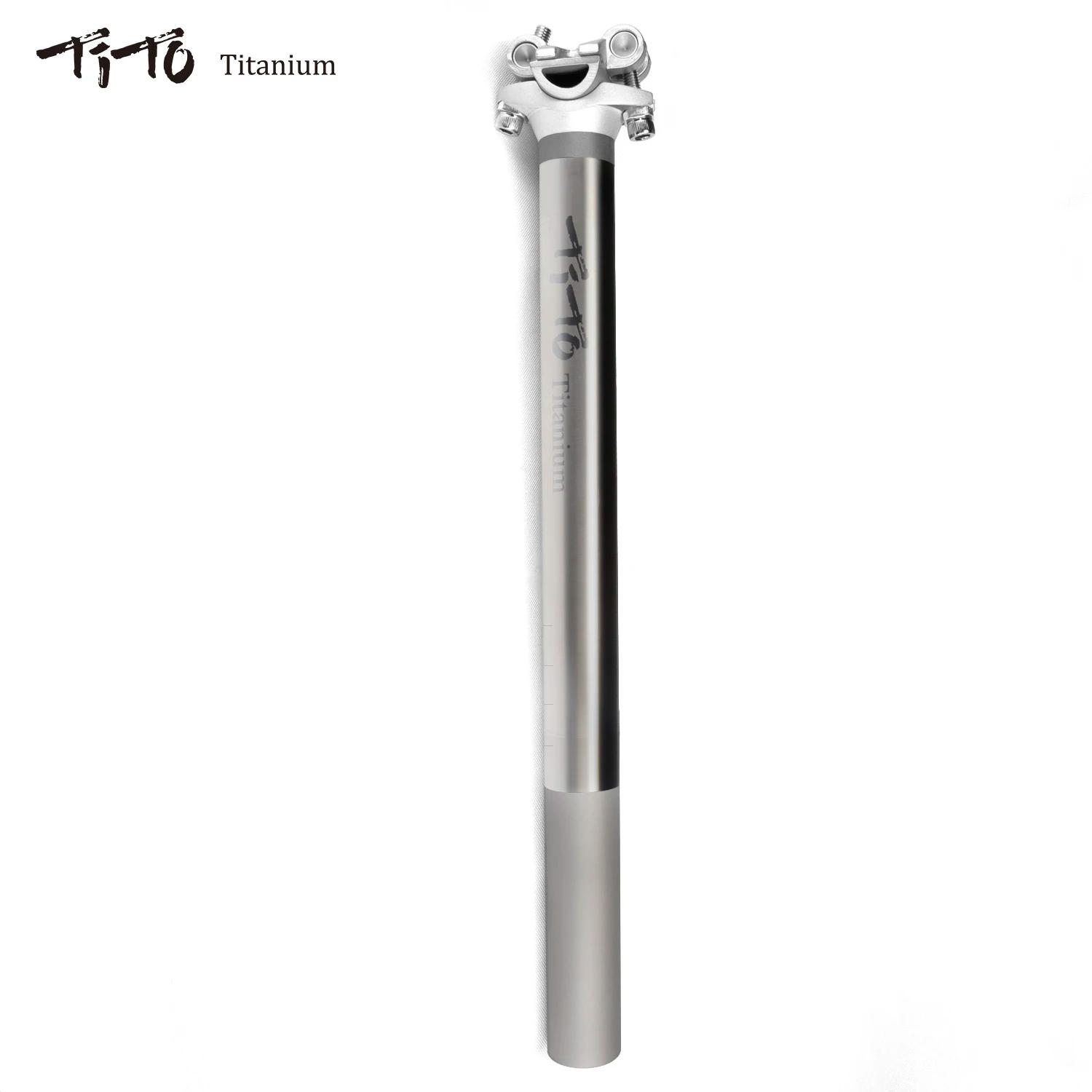TiTo tige de selle de vélo en alliage de titane pour tige de selle de vélo vtt/route 27.2/31.6mm * 3