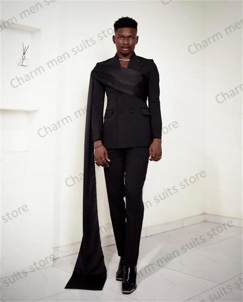 Round Black-Ensemble de olympiques sur mesure pour hommes, blazer et pantalon, veste avec sangle, bu
