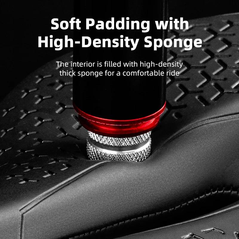 ROCKBROS selle de vélo creux respirant antichoc siège de cyclisme PU coussin en cuir antidérapant lé