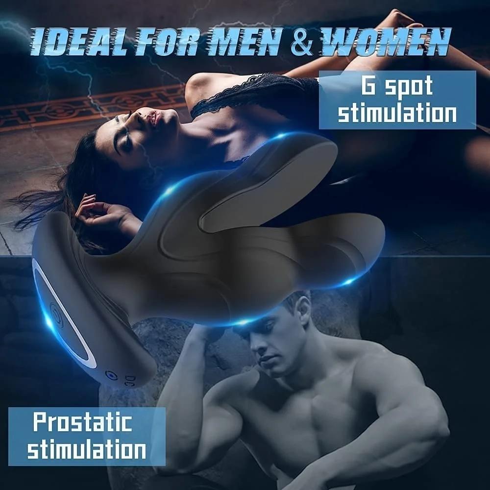 Vibromasseur anal à décharge électrique pour hommes, télécommande sans fil, plug anal vibrant, masse