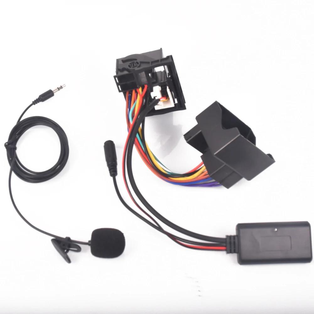 Microphone mains libres Bluetooth 5.0 pour BMW, câble audio AUX, adaptateur de grande prise, 12 broc