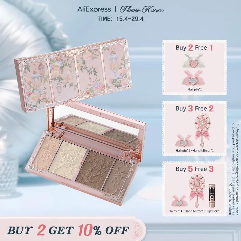 Flower Knows Butterfly Cloud Collar Collection, Embossed Highlight, Contour Palette, 16g