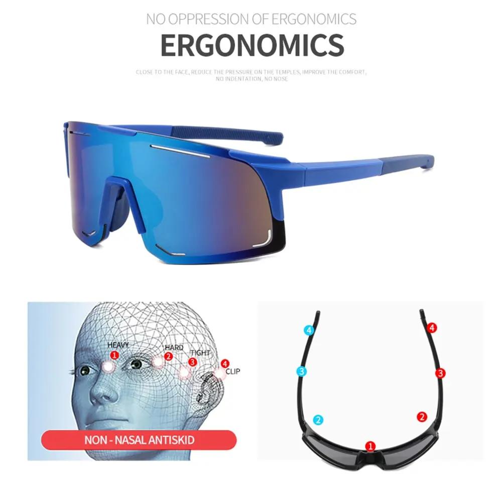 Lunettes de soleil de cyclisme polarisées pour hommes et femmes, lunettes coupe-vent, verres polaris