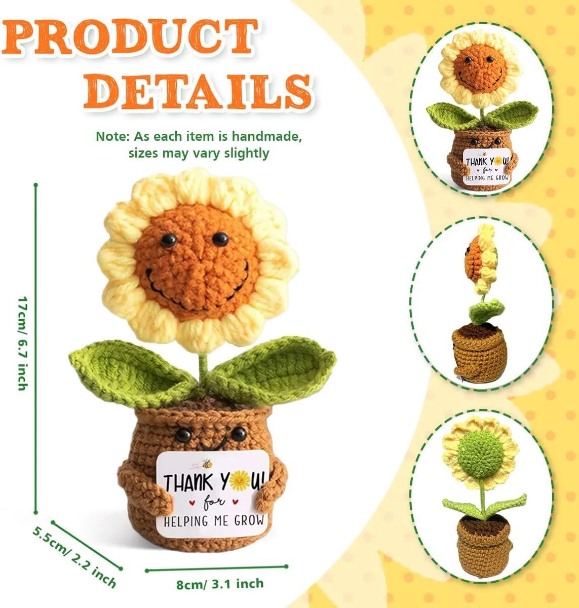 Poupée au Crochet de câlin de poche à énergie positive, Mini peluche tricotée à la main, pomme de te
