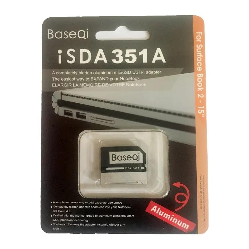 Adaptateur Micro SD BaseQi pour Microsoft Surface Book 1/2/3 13,5 pouces, Minidrive en aluminium 350