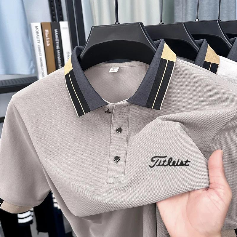 Polo à manches courtes pour homme, design de marque, col à revers, nouvelle collection été, t-shirt