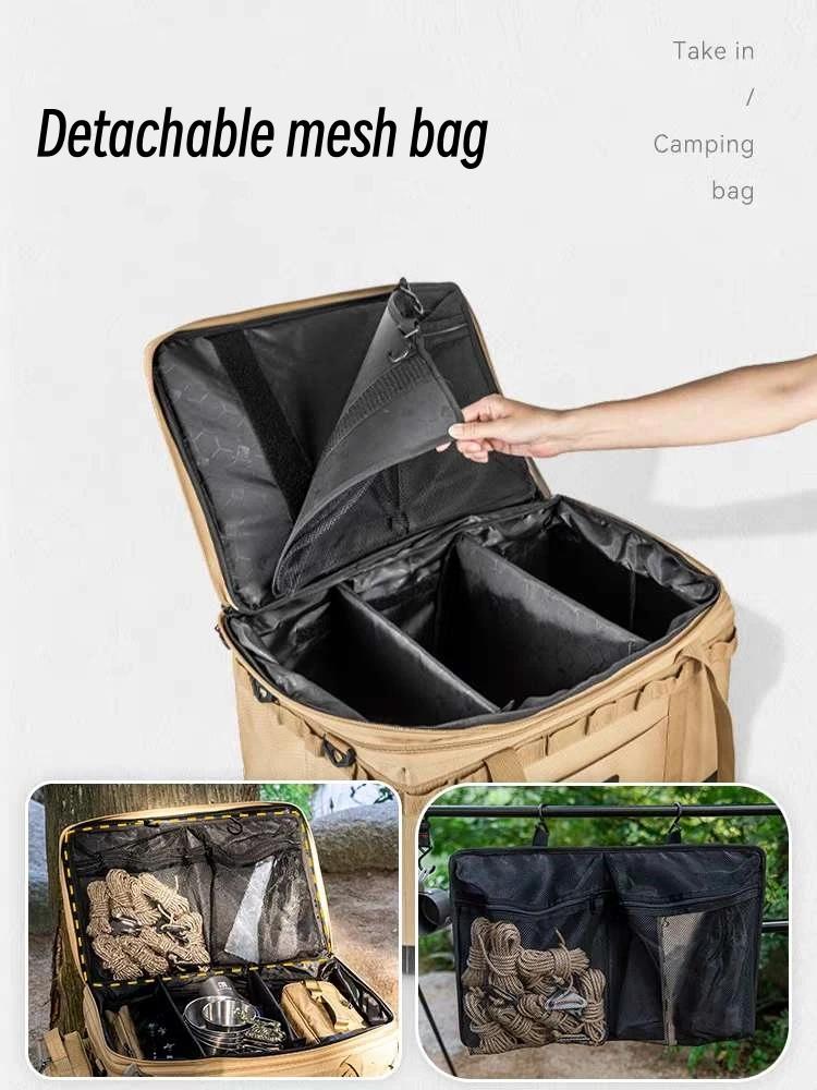 Sac de rangement pour équipement de camping extérieur, grande capacité, pliable, portable, réchaud,