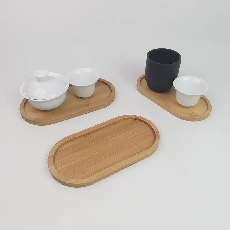 Britware-Assiette à Dessert Rectangulaire en Bois Massif, de Style Japonais, Palette de Fruits, Thé,