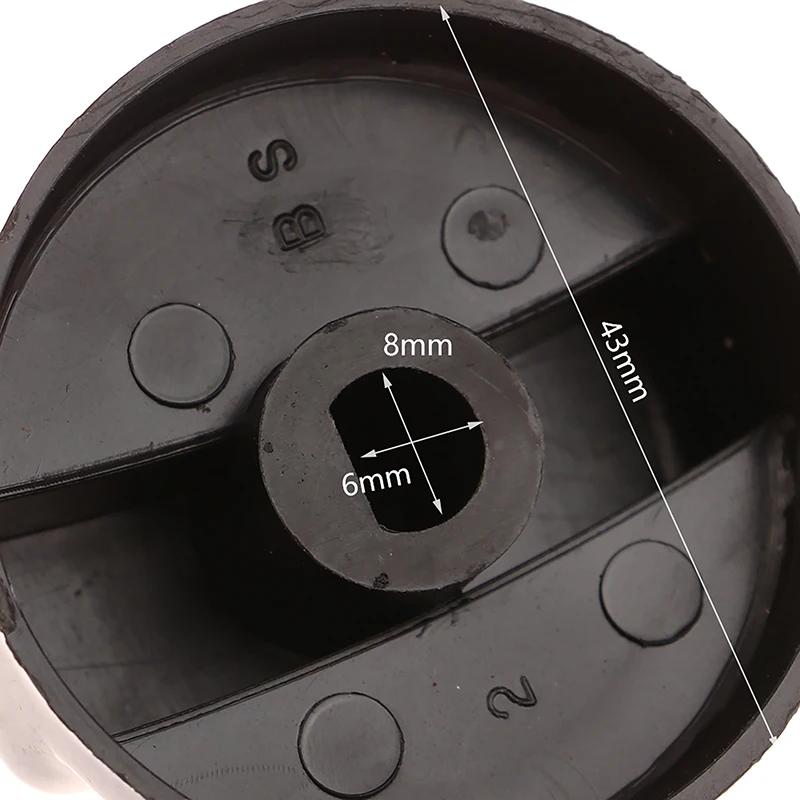 Poignée en plastique générale de 8mm, 2 pièces, remplacement de cuisinière à gaz, bouton de commande