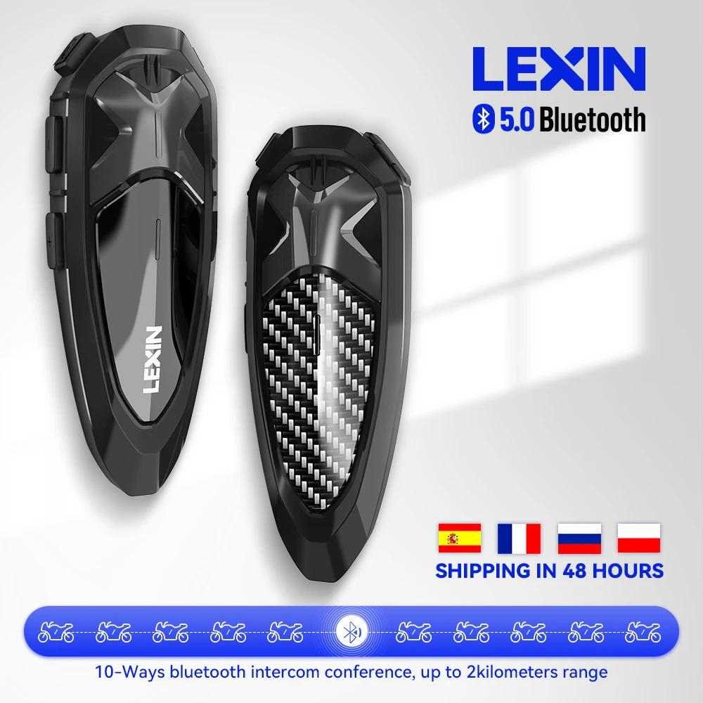 Lexin LX-GTX Intercom Moto 2 Casques Bluetooth pour moto, appareil de communication pour casque, Int