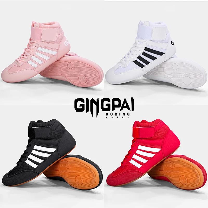 Chaussures de lutte professionnelles chaussures de boxe hommes femmes chaussures d'entraînement fond