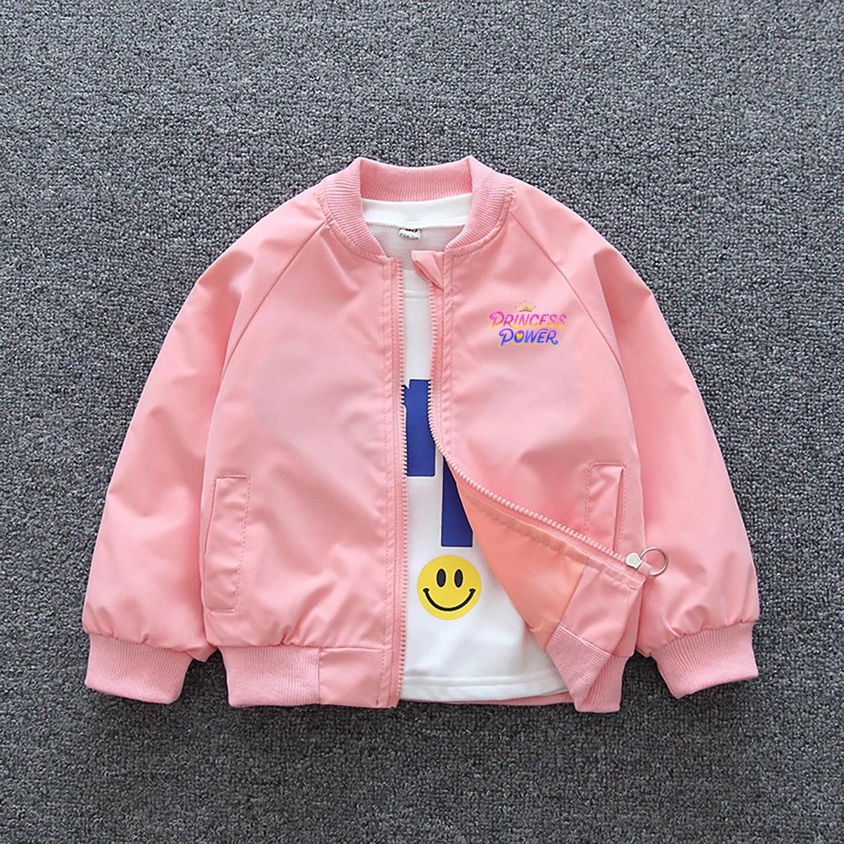 Veste coupe-vent Disney Princess pour filles, manteau décontracté de printemps 2026, motif doux Blan