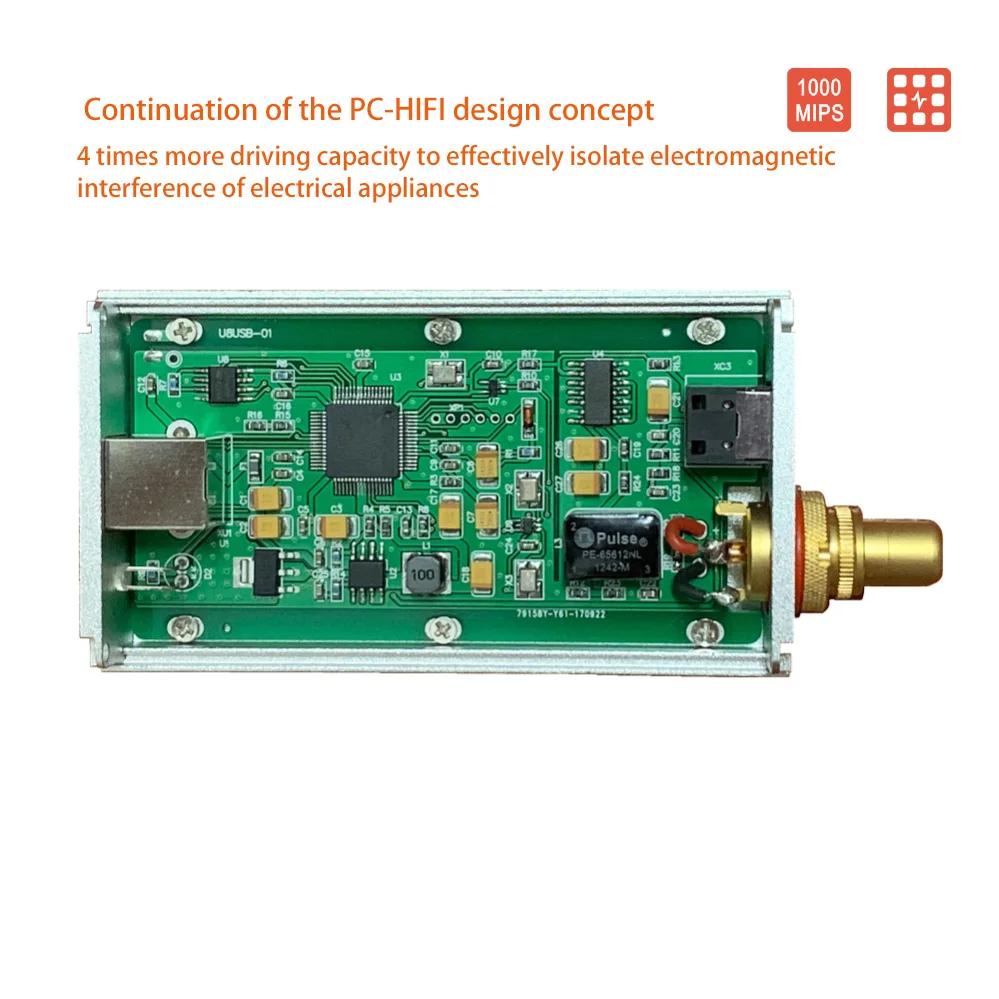 Carte son HD audiophile USB/interface numérique XMOS 32/192K, haute résolution externe HD USB vers r