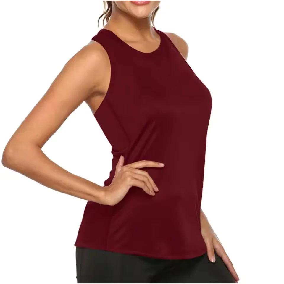 Débardeur femme dos nageur - Haut sport sans manches séchage rapide yoga fitness running