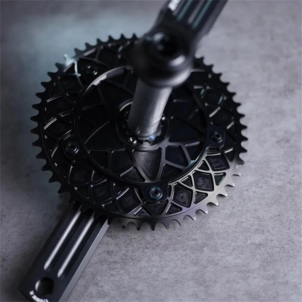 NOUVEAUX vélos de piste ZRACE ZR-TK1/plateau à engrenages fixes cyclisme CNC BCD144, 144BCD, BCD 144