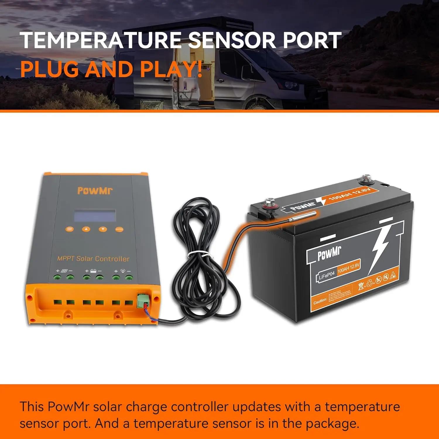 PowMr-Contrôleur de charge solaire MPPT, panneaux solaires, 12V, 24V, 36V, 48V, parallèle, 12 unités