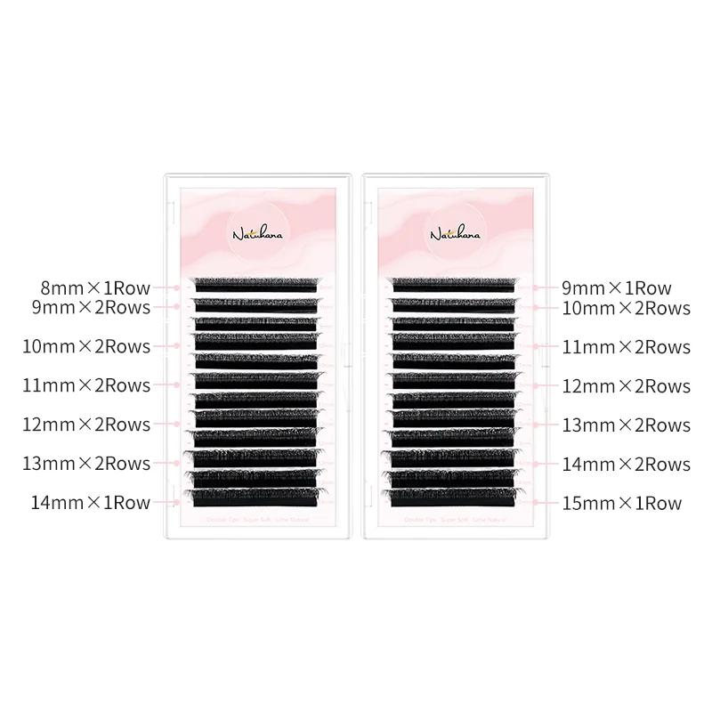 NATUHANA nouvelle Extension de cils en forme de 3DW 3D Volume préfabriqué cils en éventail W Style c