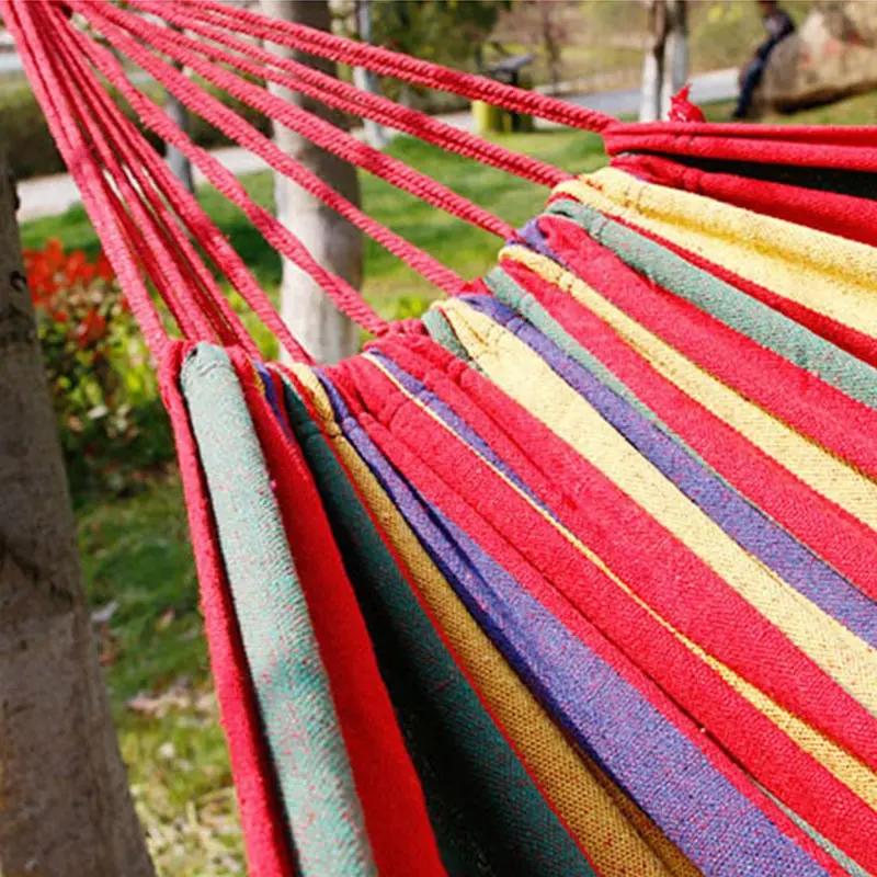 Hamac simple en toile épaisse et large, pour Camping en plein air, sac à dos, balançoire de loisirs,