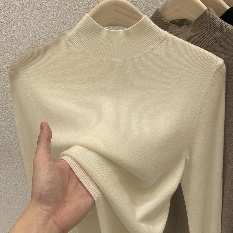 AOSSVIAO Pulls à col roulé pour femme, collection Automne Hiver 2026, mode, coupe ajustée, couleur u