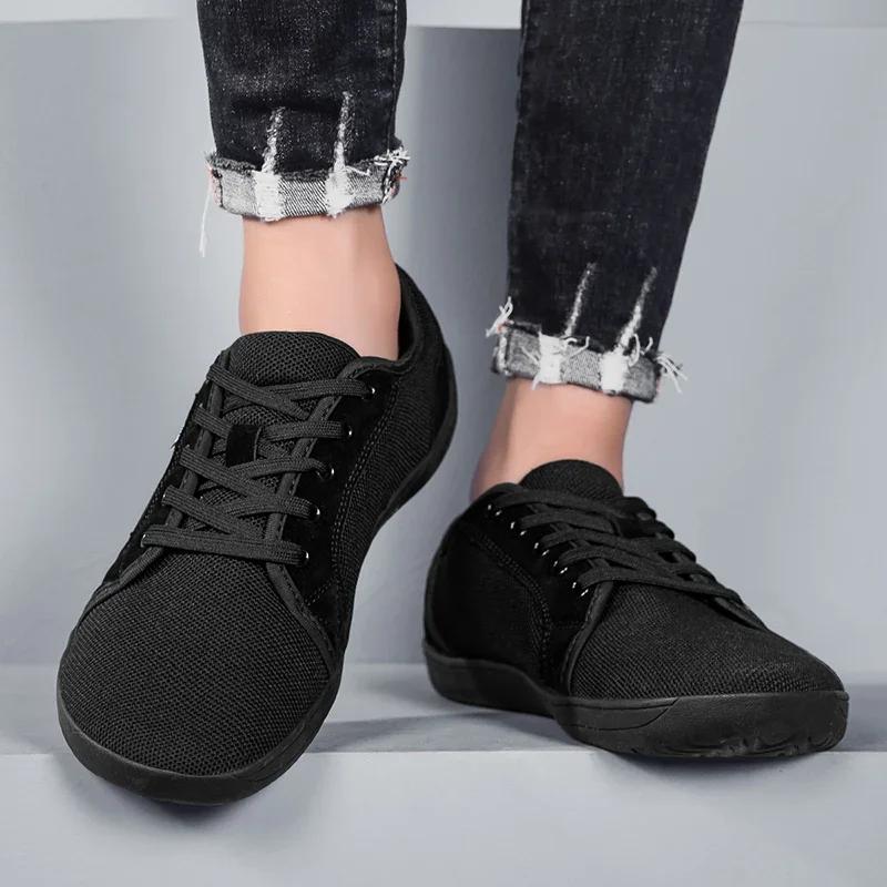 Chaussures pour hommes et chaussures de sport bout large pieds nus décontracté grande taille large d