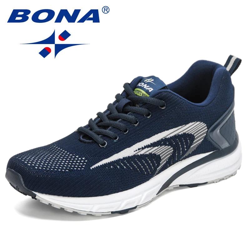 BONA-Baskets confortables à lacets pour hommes, chaussures de course, de marche et d'athlétisme, sty