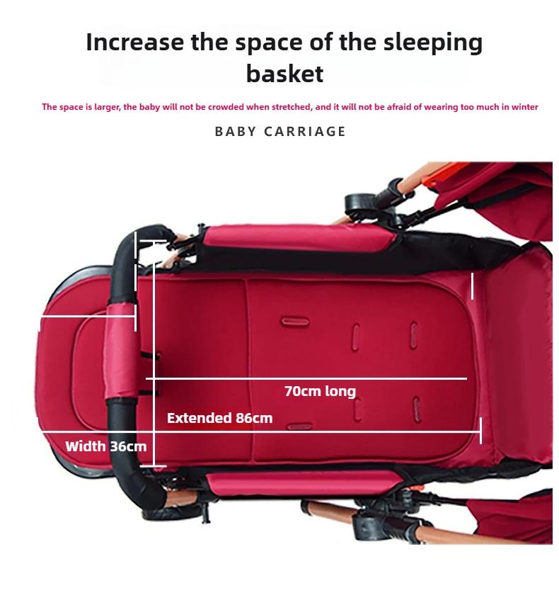 2025 nouveau Style poussette bébé à quatre roues poussette de bébé pliable légère avec fonction bidi