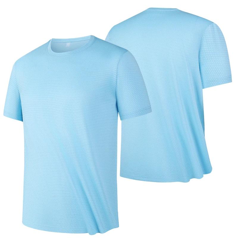 Mode d'été fitness style respirant décontracté hommes à manches courtes T-shirt en plein air course