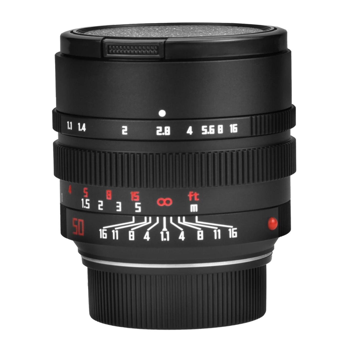 VLOGMAGIC Objectif à grande ouverture 50 mm F/1.1 à mise au point manuelle, monture Leica M / L, mis