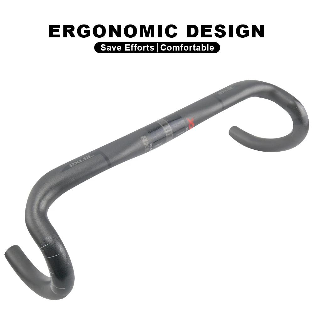 RXL SL 31.8mm barre de chute en carbone guidon de vélo de route 380/400/420/440mm UD mat routage ext