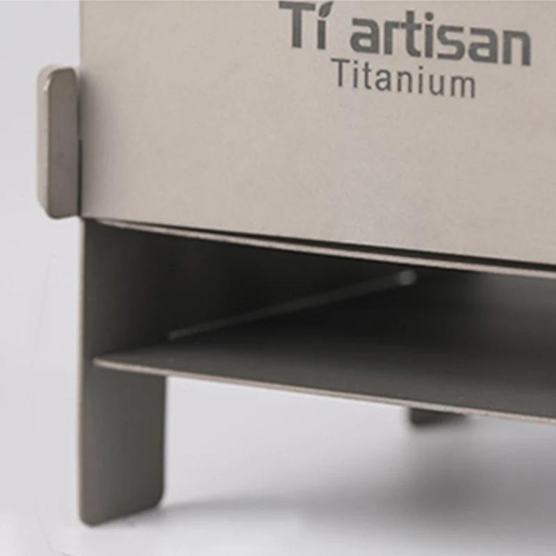 Tiartisan-Poêle à bois pliante en titane EDC, DCBurners, Ustensile de cuisine portable ultraléger, W