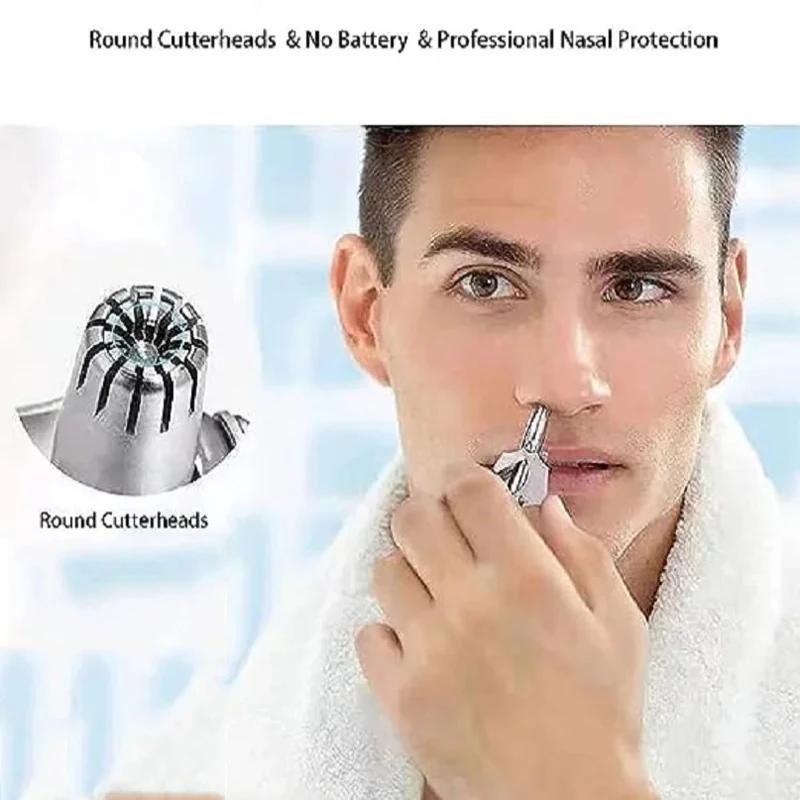 Tondeuse à poils de nez Portable en acier inoxydable, 1 pièce, pour hommes/femmes, rasoir manuel et