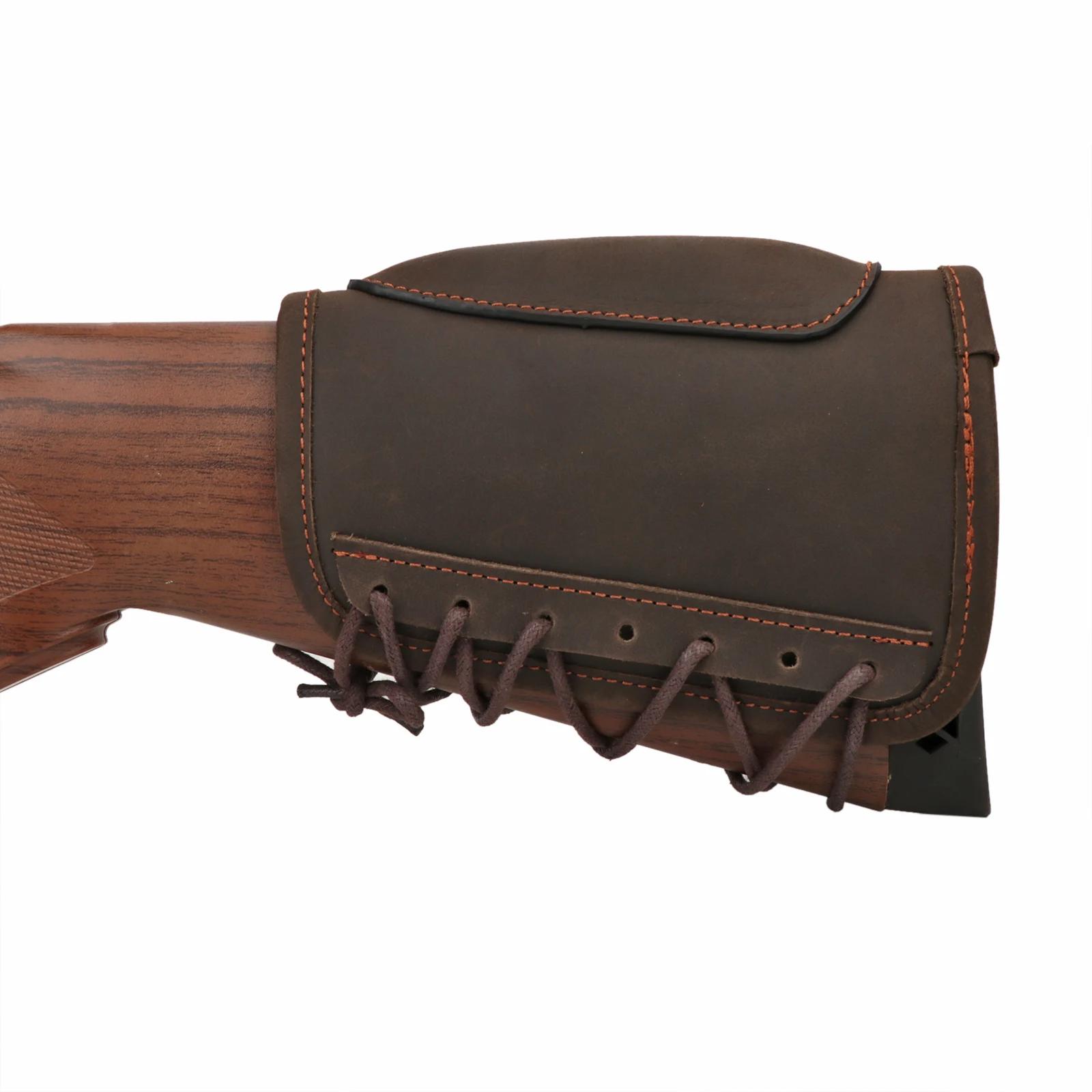 Tourbon-Juste de crosse en cuir avec support de munitions, accessoires de chasse, fusil, joue, odor,