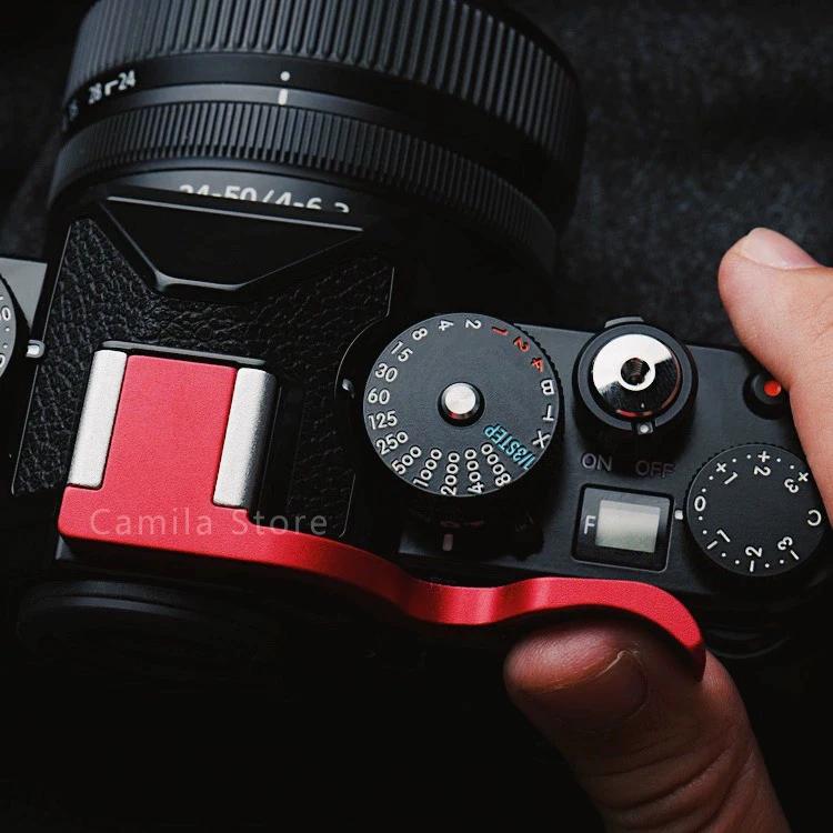 Poignée en métal pour appareil photo Nikon Zf Z-f, avec accessoires de protection en cuir