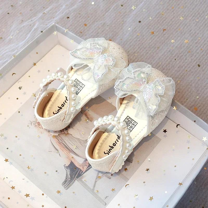 Chaussures habillées chics pour filles, pour fête de mariage, paillettes scintillantes avec strass,
