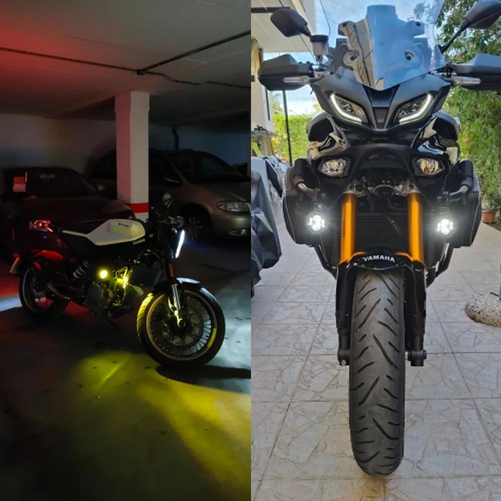 Phares antibrouillard LED pour moto, budgétaire de conduite auxiliaire, lampe de sauna, clignotant d