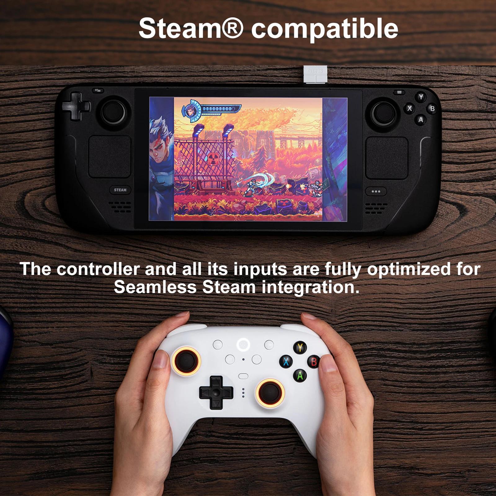 Manette sans fil 8BitDo Ultimate 2 avec joystick TMR, gâchettes à effet Hall, station de charge, Blu