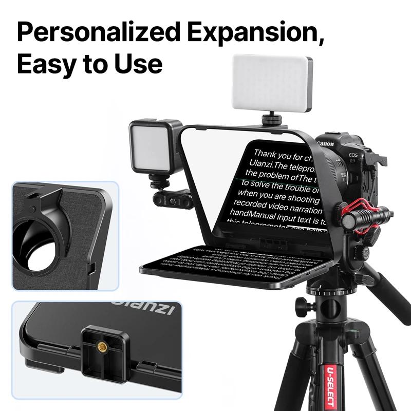 Ulanzi RT02 téléprompteur Portable Mini téléprompteur pour tablettes appareil photo reflex numérique