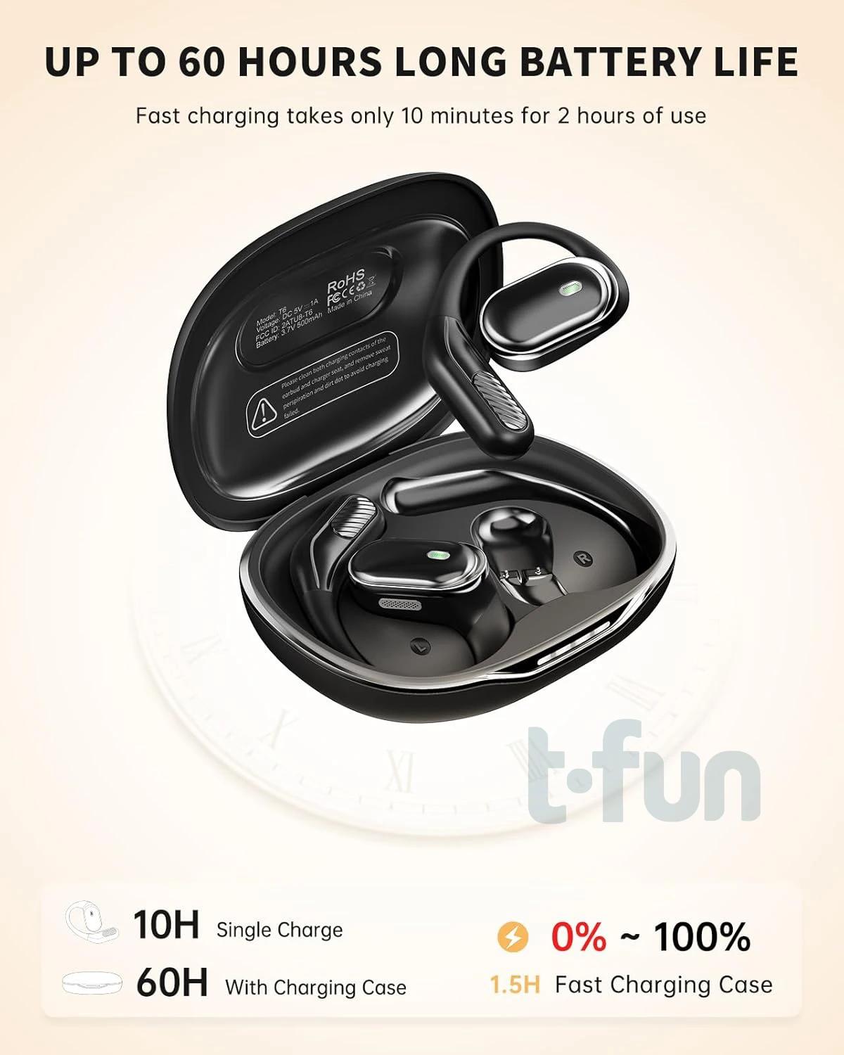 Écouteurs intra-auriculaires Bluetooth 5.4, avec micro antibruit ENC, appels clairs et son Hifi, vér