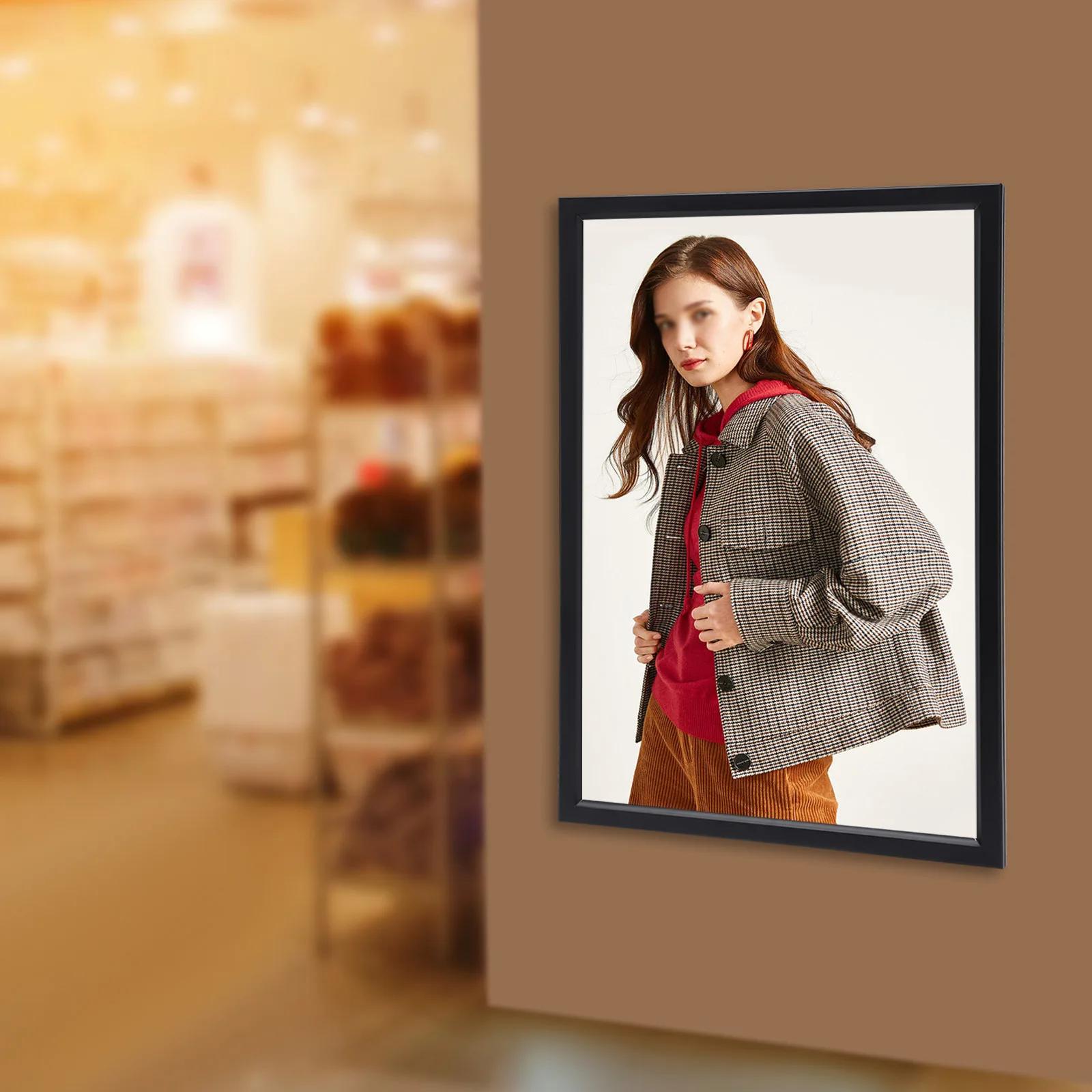 Cadre publicitaire mural pour affiche de film, boîte à lumière LED, affichage américain, 24 po x 36