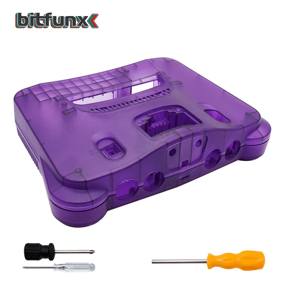 Bitfunx coque en plastique de remplacement boîtier translucide pour N64 Nintendo 64 boîtier de rempl