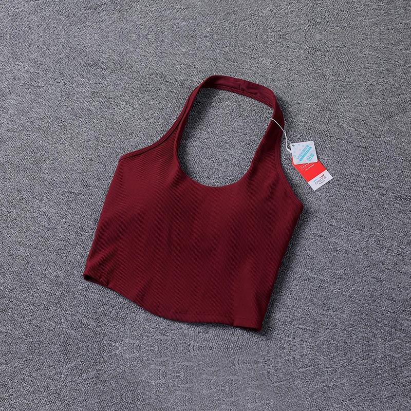 Soutien-gorge de sport dos nu pour yoga et fitness - Rembourré super doux couleur unie