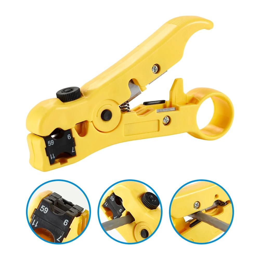 Couteau à dénuder électrique multifonctionnel, outils, pince à fil de câble Coaxial, coupe-fil pour