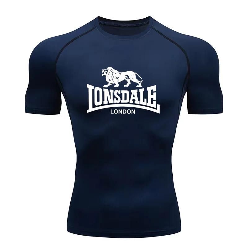 Nouveau T-shirt de compression pour hommes, fitness, gym, sport, course à pied, Rashgard, hauts, tee