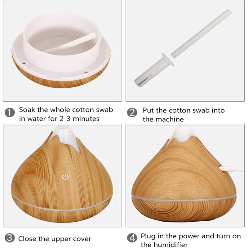 Diffuseur d'huiles essentielles d'aromathérapie 350ML, humidificateur d'air ultrasonique avec téléco
