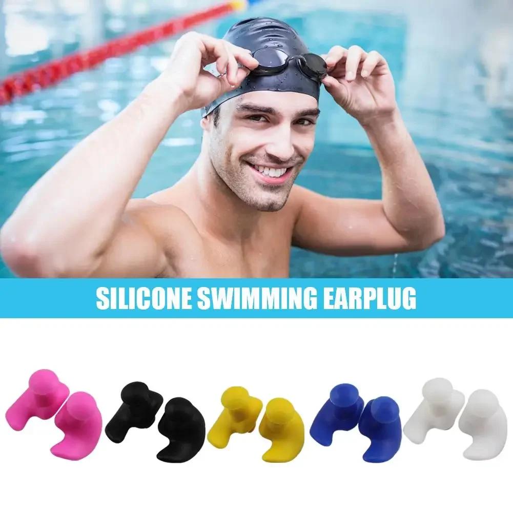 1 paire de bouchons d'oreille souples étanches en Silicone, bouchons d'oreille portables, accessoire