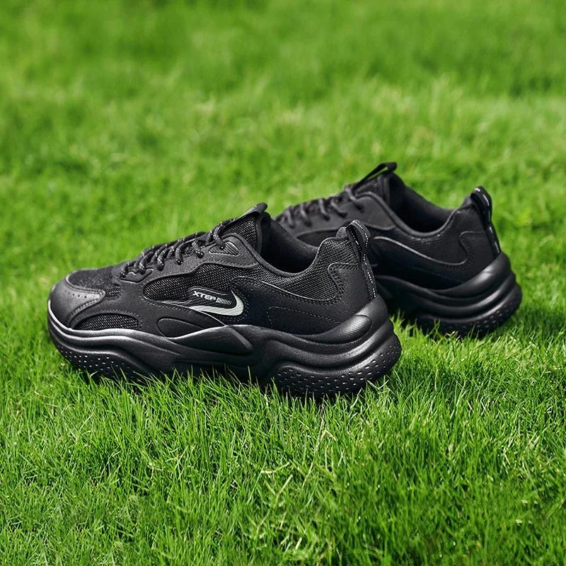 Xtep chaussures décontractées pour hommes été nouvelle maille respirant semelle épaisse rehaussée lé