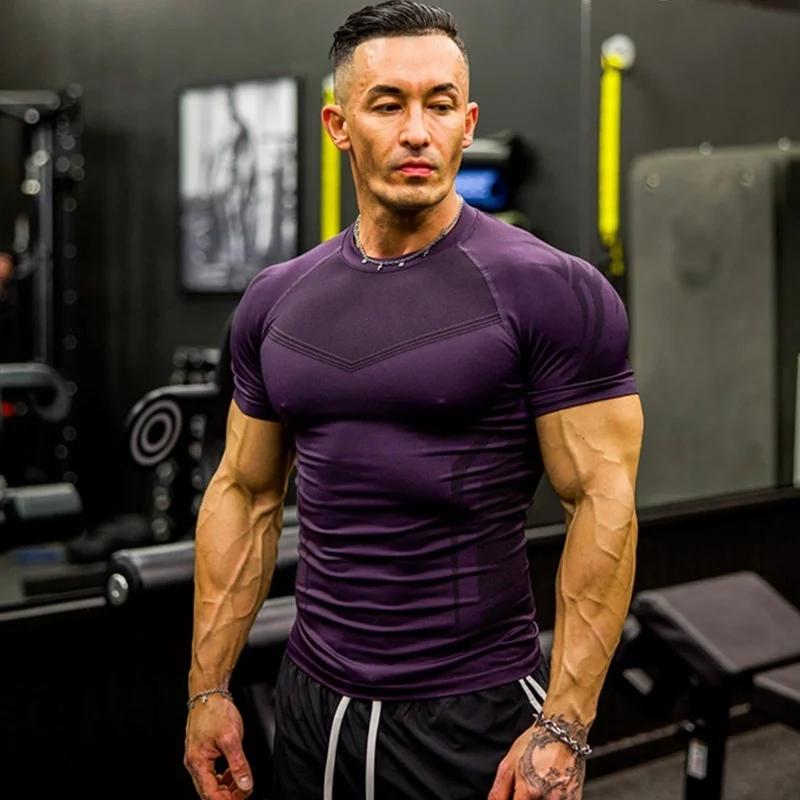 2025Men chemises de Compression à manches courtes séchage rapide Fitness cyclisme course T-Shirt ent