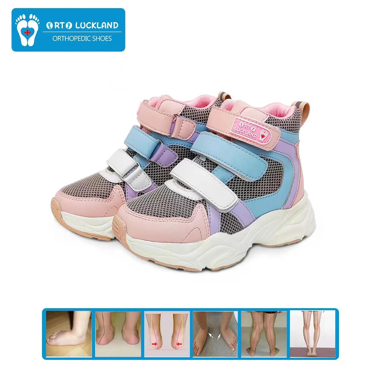 Ortoluckland – baskets orthopédiques en cuir pour filles, chaussures orthopédiques pour enfants de 2